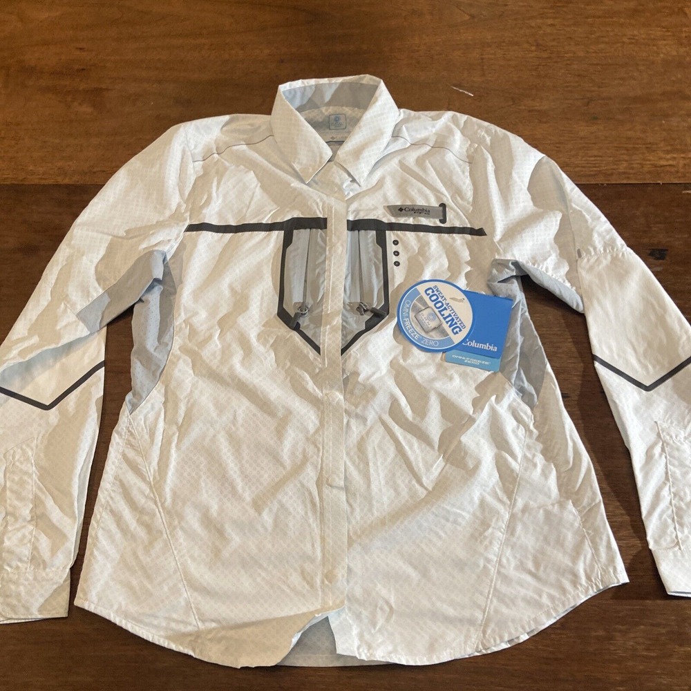Columbia PFG Force‎ 12 Zero Shirt Womens S Omni Freeze New With Tags White